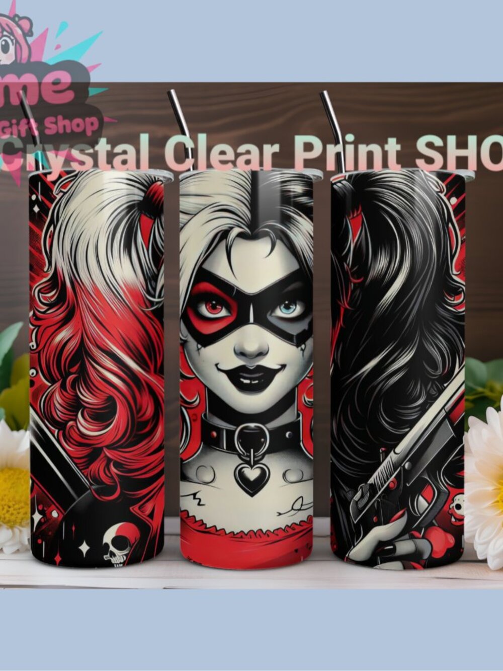 Harley Quinn 20oz Stainless Steel Tumbler